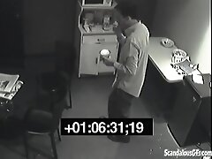 Secret pissing slut screws over her colleague