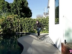 TGIRLS XXX - June Ferrari Fucked Her Sneaking Neighbor