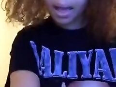 Girl showing ethnic soles on periscope