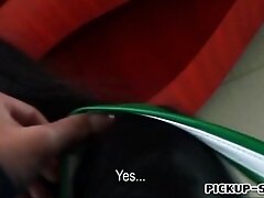 Real amateur brunette Czech girl Kristyna pounded for money