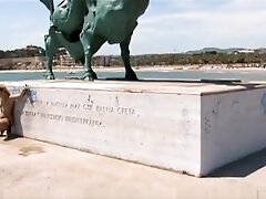 Spanish beauty Yillie Fresh is taken to the streets to be humiliated