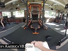 Hotness has arrived at the gym and Rachel Starr loves a good cardio FUCK to make her sweat