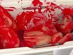 Frilly knickers and red slime