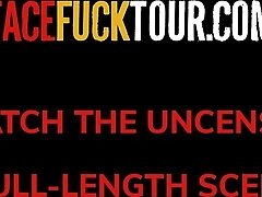 Petite Latina Sloppy Upside Down Face Fuck Throat Pie Cum Swallow