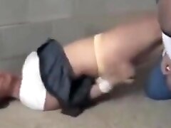 Cute girl cleave gagged struggles