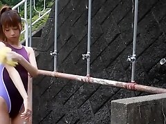 Sexy Asian girl Swimsuit Shower