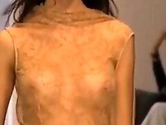 Naked boobs on Fashion Show