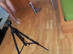 Stunning April Blue sucks cock in amateur scene