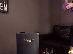 Wanking Waitress - DownblouseJerk