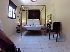 Sissy Mya Swallow teasing the the delivery man