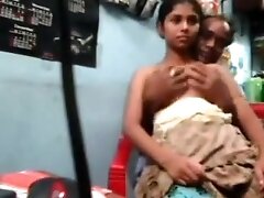 Sexy Indian woman fucked an older man
