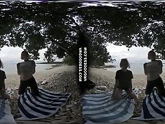 Rainy Day At Tropical Nude Beach With Diana And Ingrida