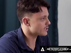 HETEROFLEXIBLE - Enzo Muller Helps Injured Buddy Nate Rose Jerking Off, Ended Up Riding His Cock!