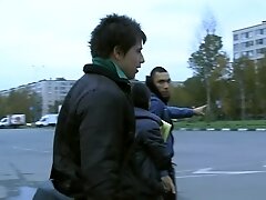 eighteen year old hotty receives gangbanged in the car