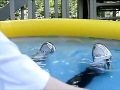 Asics and Jeans Wetlook Masturbation