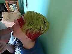 Blindfolded Blowjob & Cum Eating From Her Palm