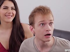 Step Sister Birthday Surprise Threesome - Spizoo